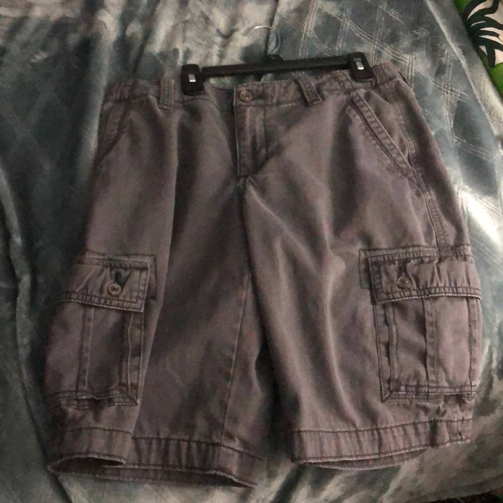 Grey Cargo Shorts